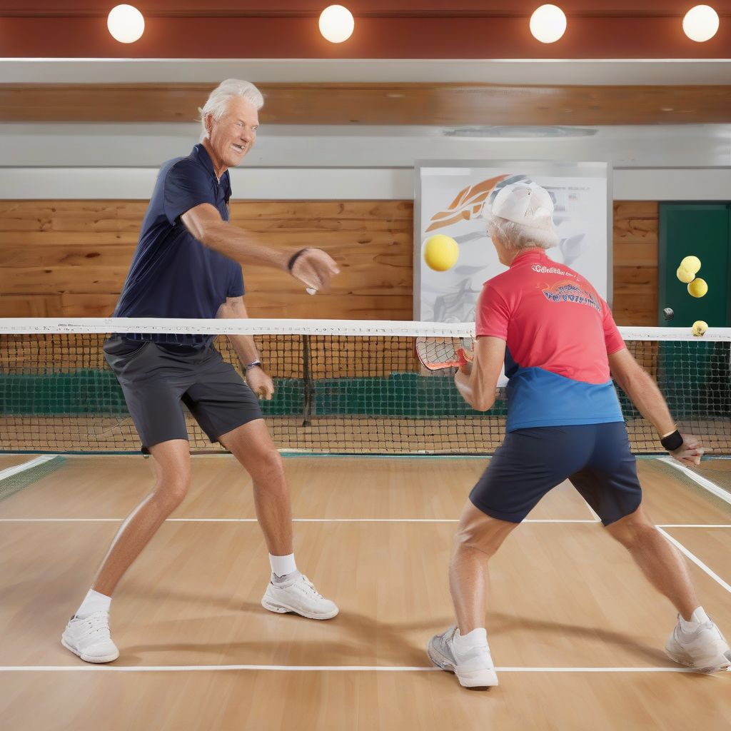 Pickleball Action Shot